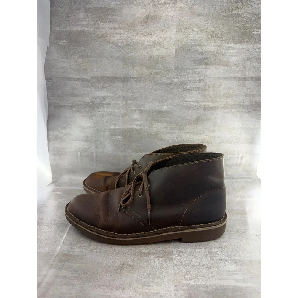Clarks Bushacre 3 Men Beeswax Brown Leather Chukka Desert Boots 2608 286 Sz 10M